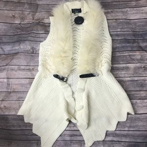 P LUCA NWT Faux Fur Vest ONE SIZE